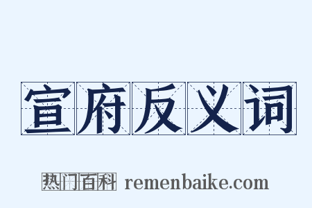 宣府反义词是什么意思的图片